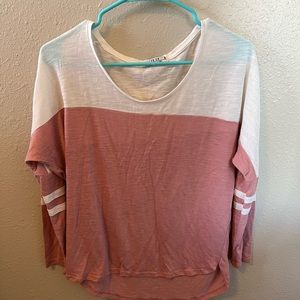 Pink and white cotton on top